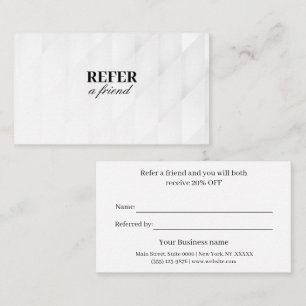 Modern Business Refer a Friend Professional Referral Card