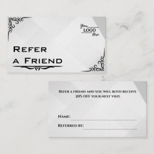 Modern Business Refer a Friend Professional Referral Card