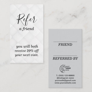 Modern Business Refer a Friend Professional Referral Card