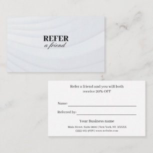Modern Business Refer a Friend Professional Referral Card