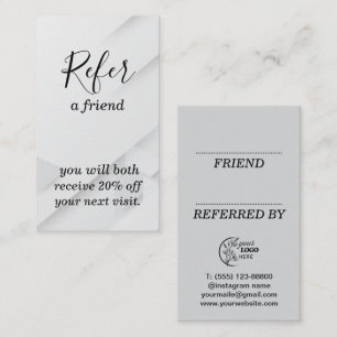 Modern Business Refer a Friend Professional Referral Card