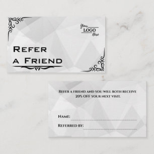 Modern Business Refer a Friend Professional Referral Card