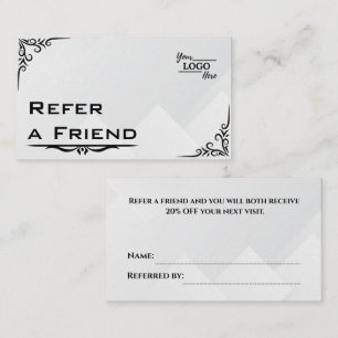 Modern Business Refer a Friend Professional Referral Card