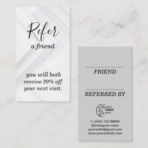 Modern Business Refer a Friend Professional Referral Card