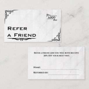 Modern Business Refer a Friend Professional Referral Card