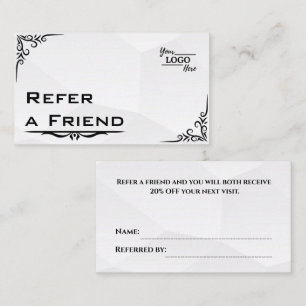 Modern Business Refer a Friend Professional Referral Card