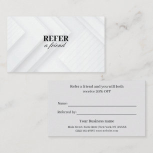 Modern Business Refer a Friend Professional Referral Card