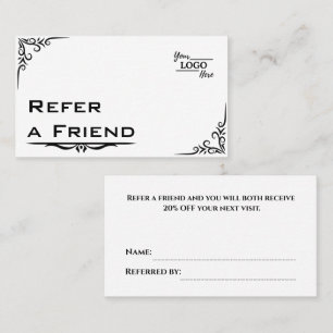 Modern Business Refer a Friend Professional Referral Card