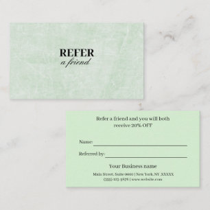Modern Business Refer a Friend Professional Referral Card