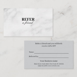 Modern Business Refer a Friend Professional Referral Card