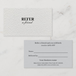 Modern Business Refer a Friend Professional Referral Card