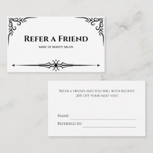 Modern Business Refer a Friend Professional Referral Card