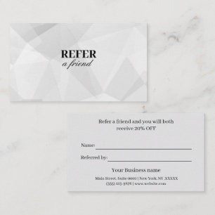 Modern Business Refer a Friend Professional Referral Card