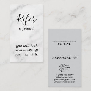 Modern Business Refer a Friend Professional Referral Card
