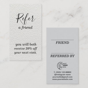Modern Business Refer a Friend Professional Referral Card