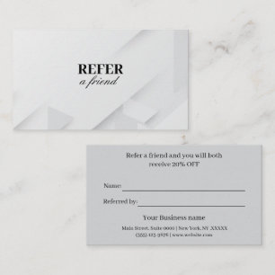 Modern Business Refer a Friend Professional Referral Card