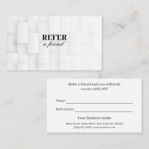 Modern Business Refer a Friend Professional Referral Card