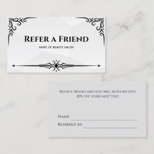 Modern Business Refer a Friend Professional Referral Card