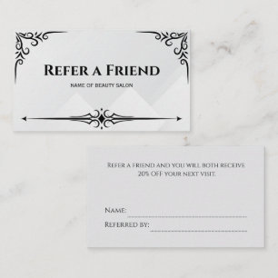 Modern Business Refer a Friend Professional Referral Card