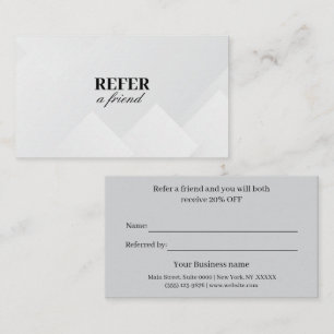 Modern Business Refer a Friend Professional Referral Card