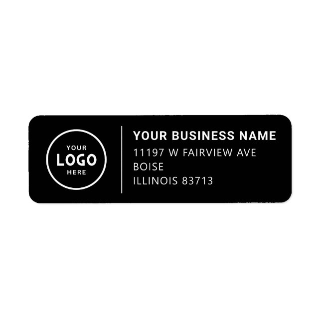 Modern Business Return Address Label (Front)