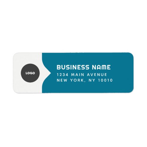 Modern Business Round Logo Mailing Return Address Label
