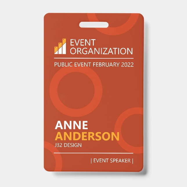 Modern Business Seminar Conference Event  Badge (Front)