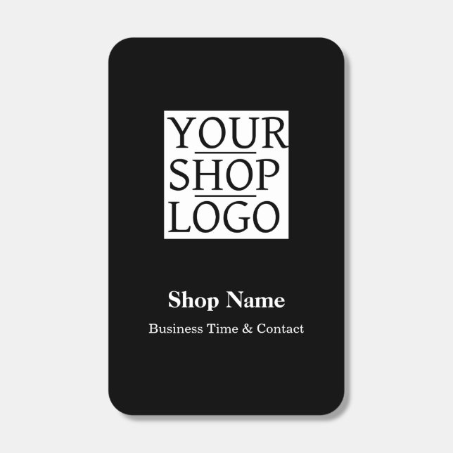 Modern Business Shop Minimalist Black Matchboxes (Front)