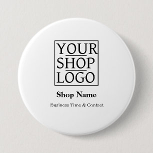 Modern Business Shop Minimalist White Button