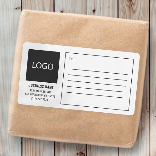 Modern Business Square Logo Mailing Shipping Label