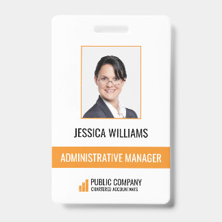 Modern Business Staff Employee ID Badge