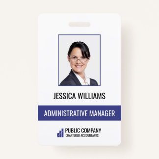 Modern Business Staff Employee ID Badge
