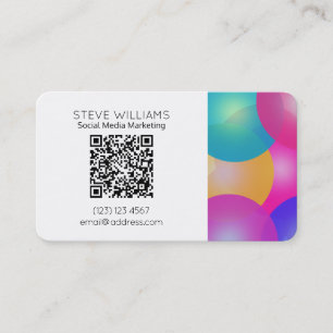 Modern business style QR code rounded style Business Card