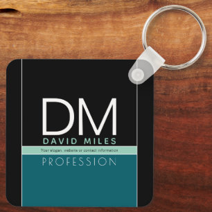 Modern Business Template All Colors Customizable Keychain