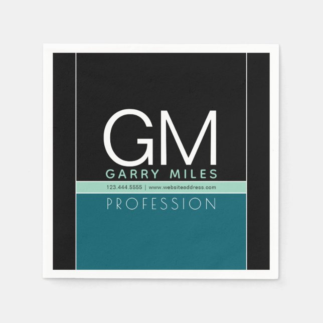 Modern Business Template | All Colors Customizable Napkins (Front)