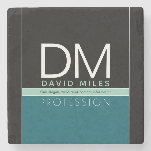 Modern Business Template | All Colors Customizable Stone Coaster (Front)