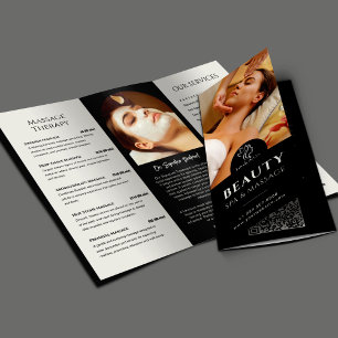 Modern Business Trifold   Salon Beauty Skincare  B Brochure