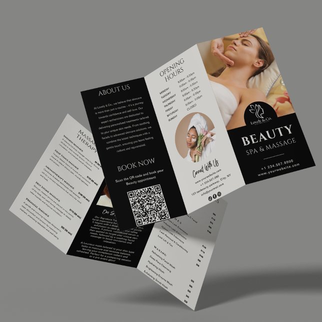 Modern Business Trifold | Salon Beauty Skincare  B Brochure (Creator Uploaded)