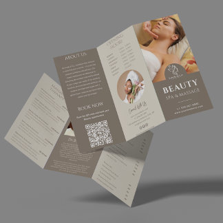 Modern Business Trifold | Salon Beauty Skincare  Brochure