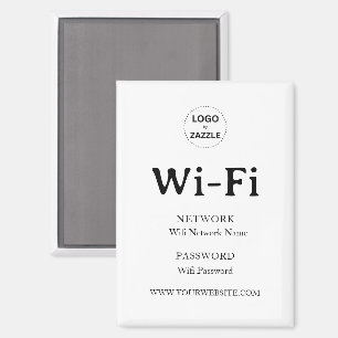 Modern Business Wifi Password Welcome Magnet