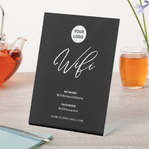 Modern Business Wifi Password Welcome Pedestal Sign