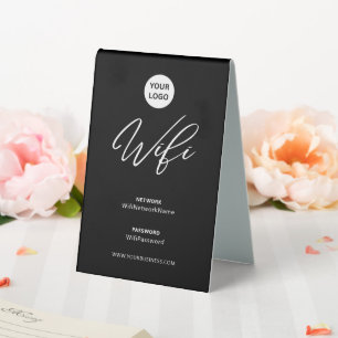 Modern Business Wifi Password Welcome QrCode Sign
