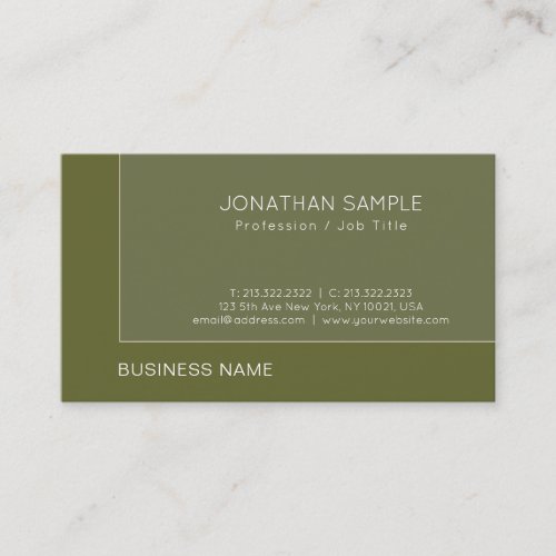 Modern Businessman Director Ceo Luxury Elegant Business Card