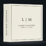Modern Butter Yellow Monogram Elegant Wedding 3 Ring Binder<br><div class="desc">This design is part of a butter yellow wedding invitation suite featuring an elegant modern design with your two initial monogram and a simple typography based layout.</div>