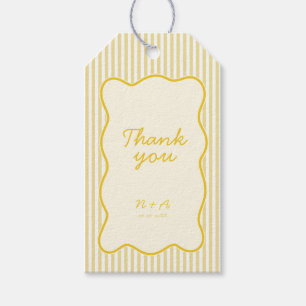 Modern Butter Yellow Wedding Gift Tags