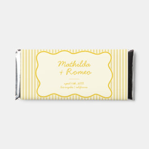 Modern Butter Yellow Wedding Hershey Bar Favors