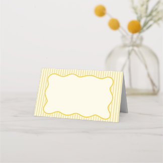 Modern Butter Yellow Wedding Place Card