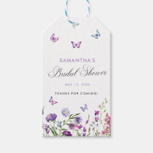Modern Butterflies Bridal Shower Thank You Gift Tags