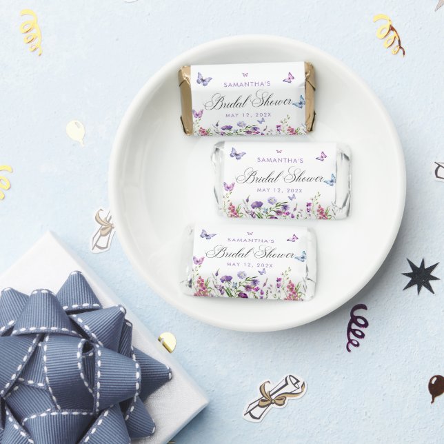 Modern Butterflies  Bridal Shower Thank you Hershey's Miniatures (Party)