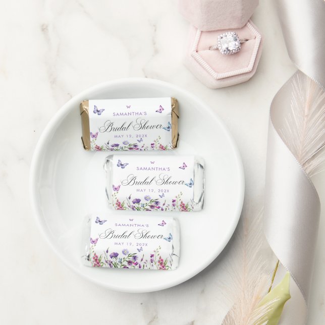 Modern Butterflies  Bridal Shower Thank you Hershey's Miniatures (Wedding)